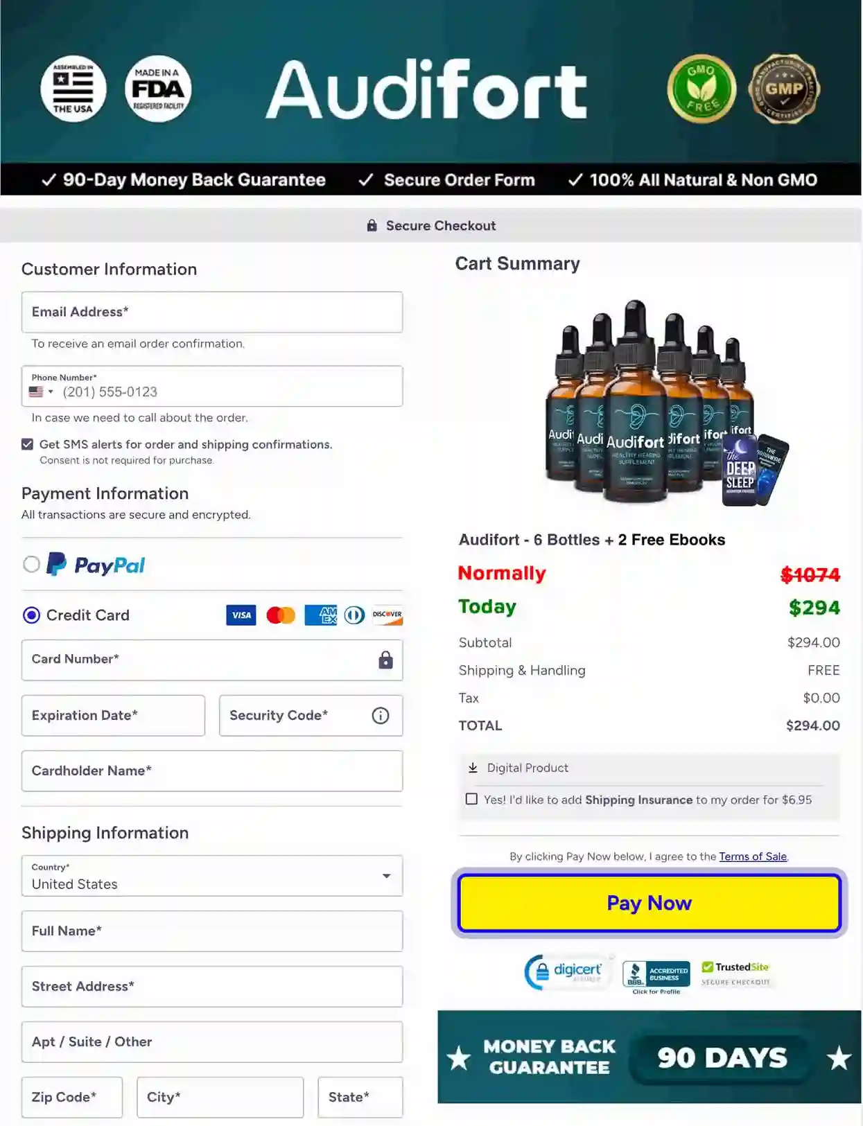 Secure Checkout Form